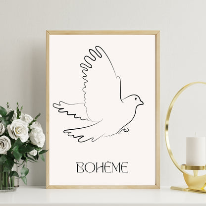 Boheme Freedom Canvas Painting Framed Wall Art