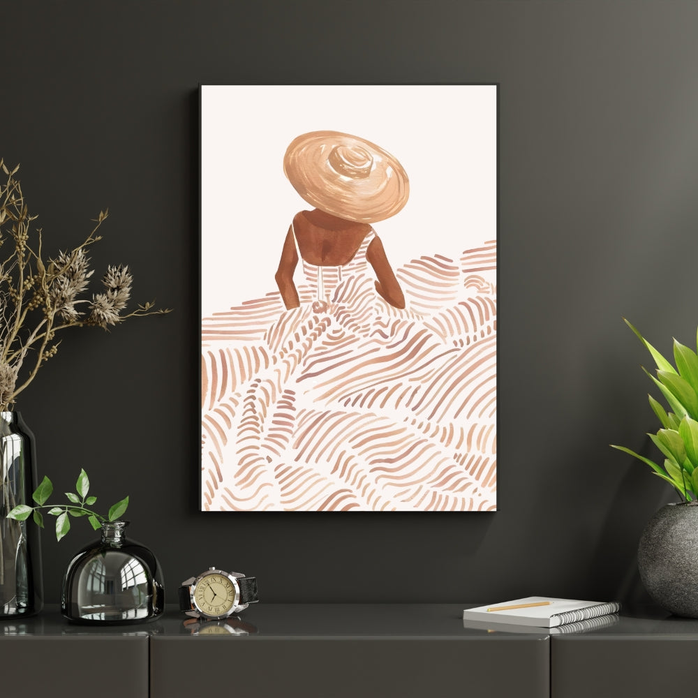 Wander in Style Timeless Stroll Canvas Painting Framed Wall Art