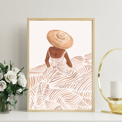 Wander in Style Timeless Stroll Canvas Painting Framed Wall Art
