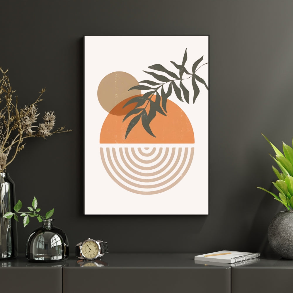 Organic Balance Boho Canvas Painting Framed Wall Art