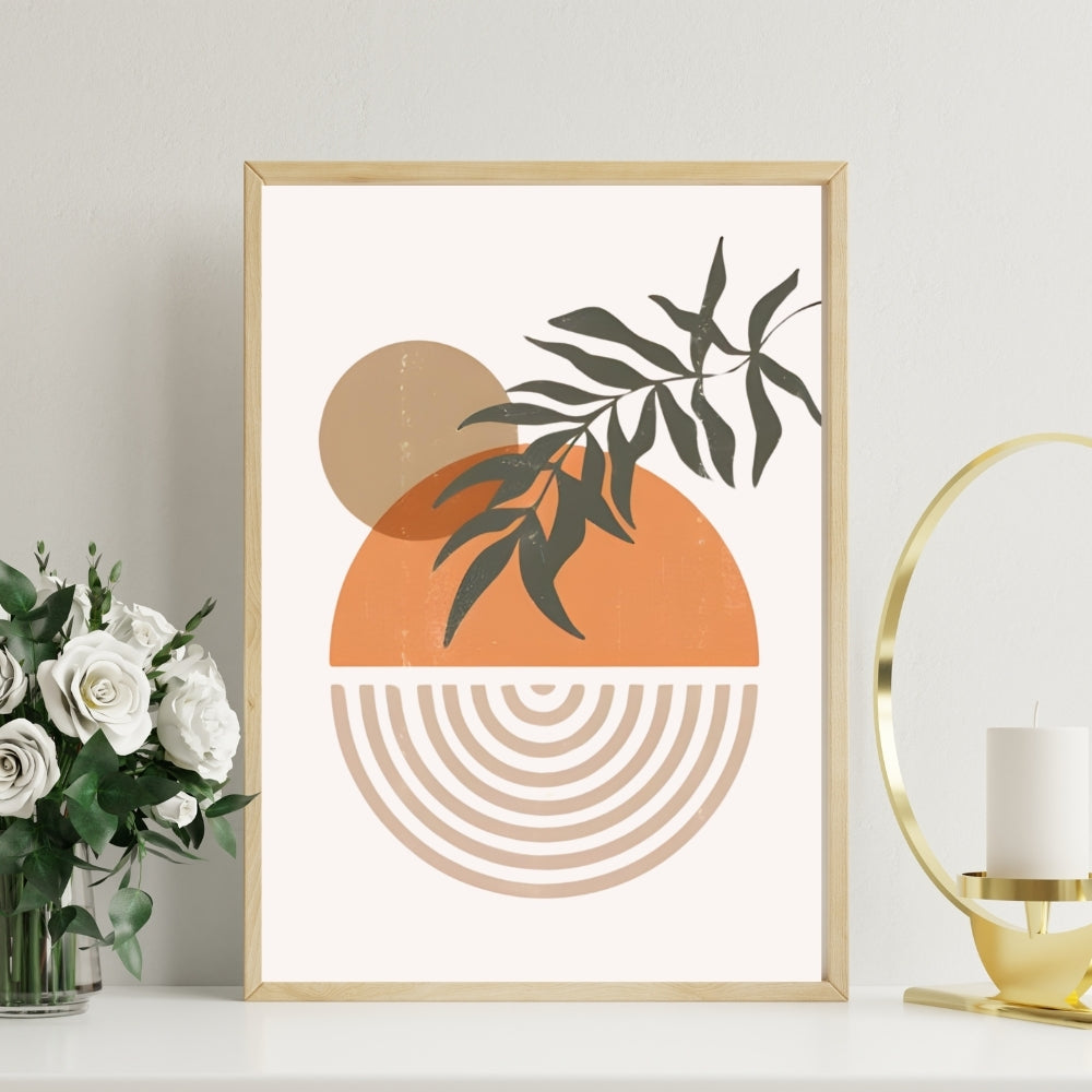 Organic Balance Boho Canvas Painting Framed Wall Art