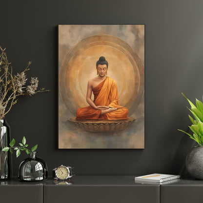 Buddha Wall Painting For Living Room Canvas Painting Framed Wall Art
