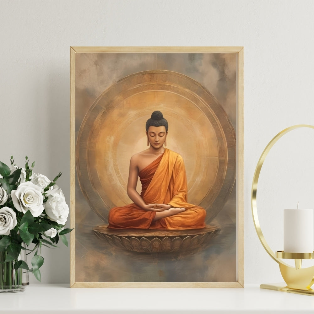 Buddha Wall Painting For Living Room Canvas Painting Framed Wall Art