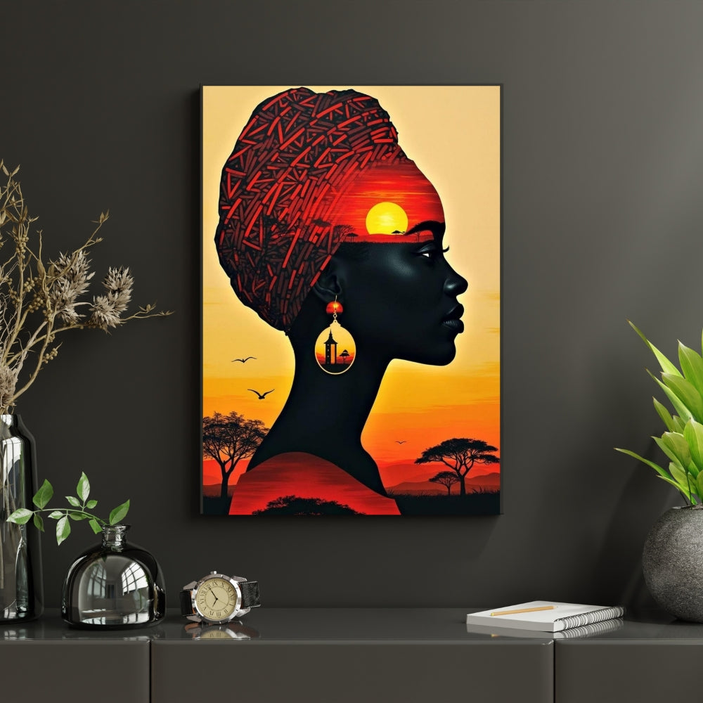 Sunset Reverie Canvas Painting Framed Wall Art