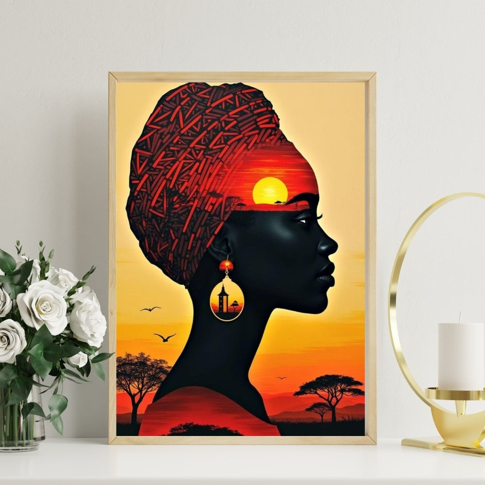 Sunset Reverie Canvas Painting Framed Wall Art
