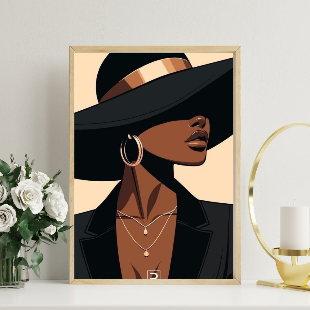 Silent Glamour Canvas Painting Framed Wall Art