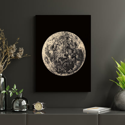 Lunar Enigma Canvas Painting Framed Wall Art