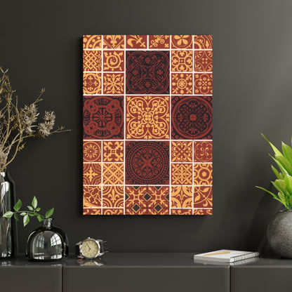 Heritage Tiles Canvas Painting Framed Wall Art