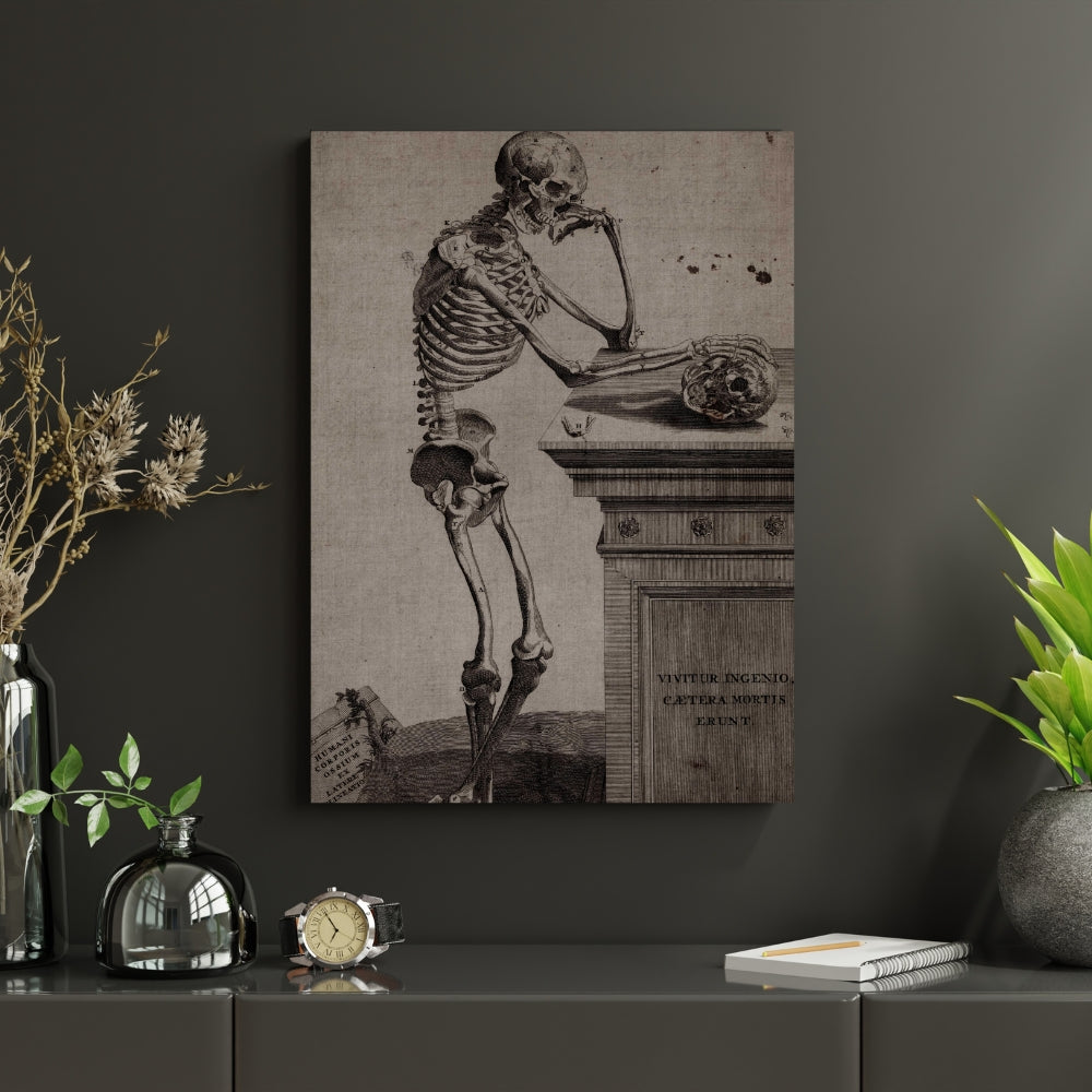 Memento Mori Canvas Painting Framed Wall Art
