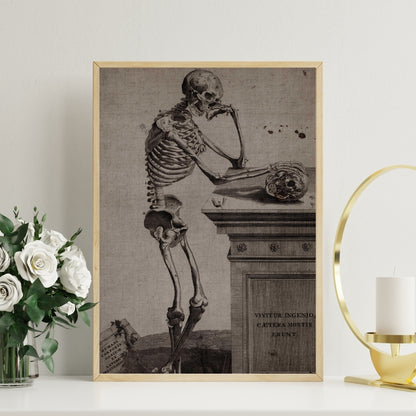 Memento Mori Canvas Painting Framed Wall Art