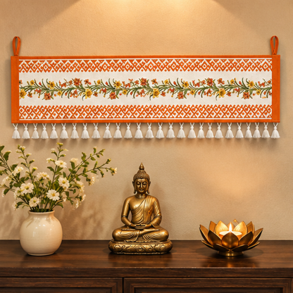 Floral Motifs Toran for Main Door Entrance, Window, Pooja Mandir & Housewarming Gift