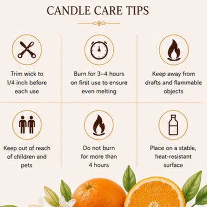 Citrus Scented Candle for Home Décor & Gifting | Natural Soy Wax Aromatherapy Candle
