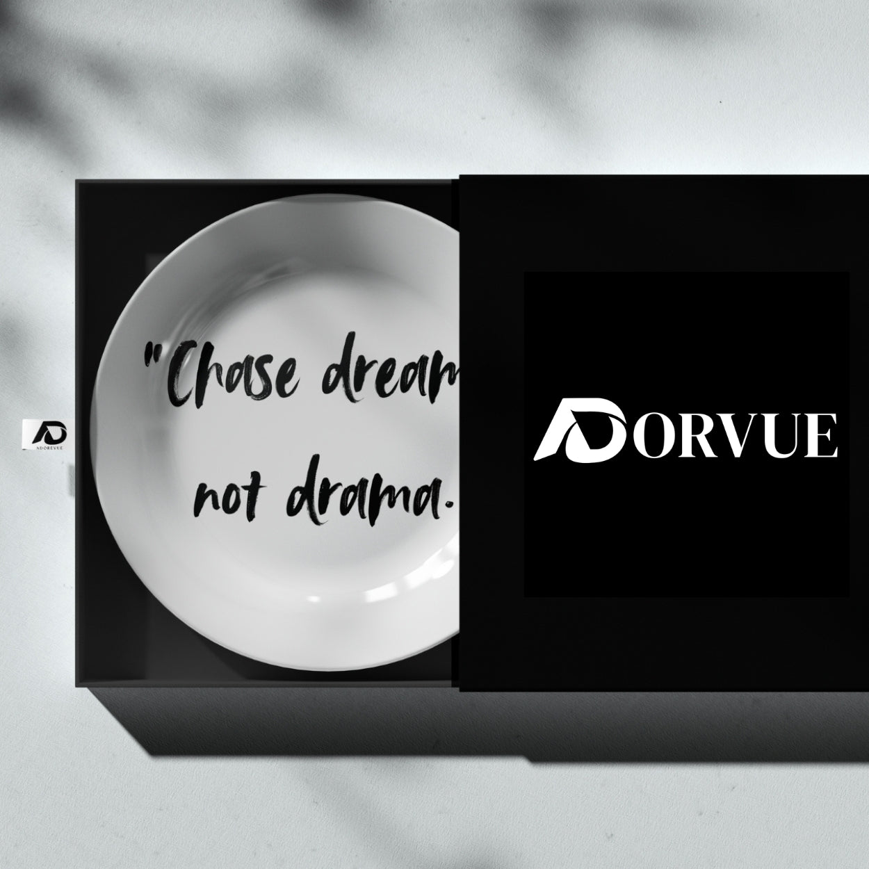 Chase Dreams Not Drama Quote Decorative Wall Plate