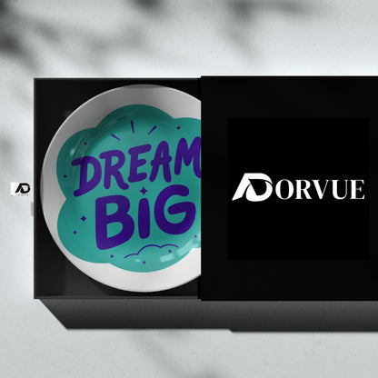 Dream Big Quote Decorative Wall Plate Décor