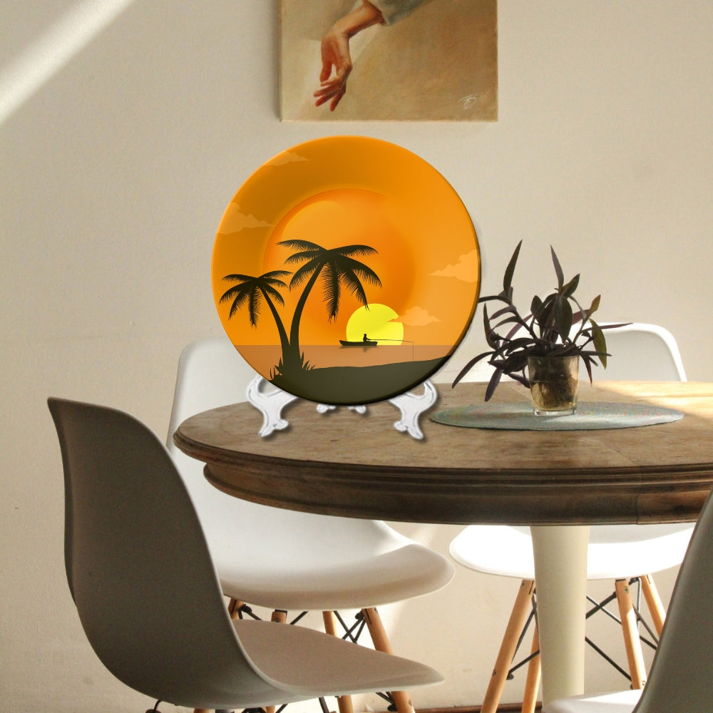 Inspiring Sunrise Decorative Ceramic Wall Plate