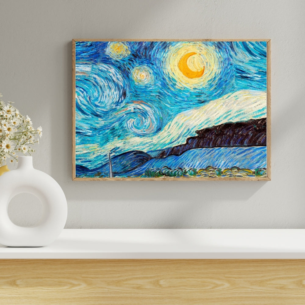Van Gogh’s iconic Starry Night Canvas Painting Framed Wall Art
