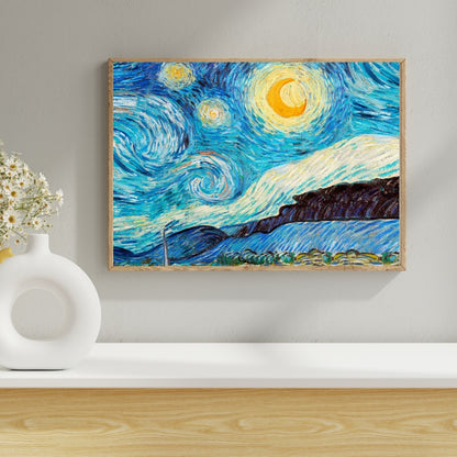 Van Gogh’s iconic Starry Night Canvas Painting Framed Wall Art