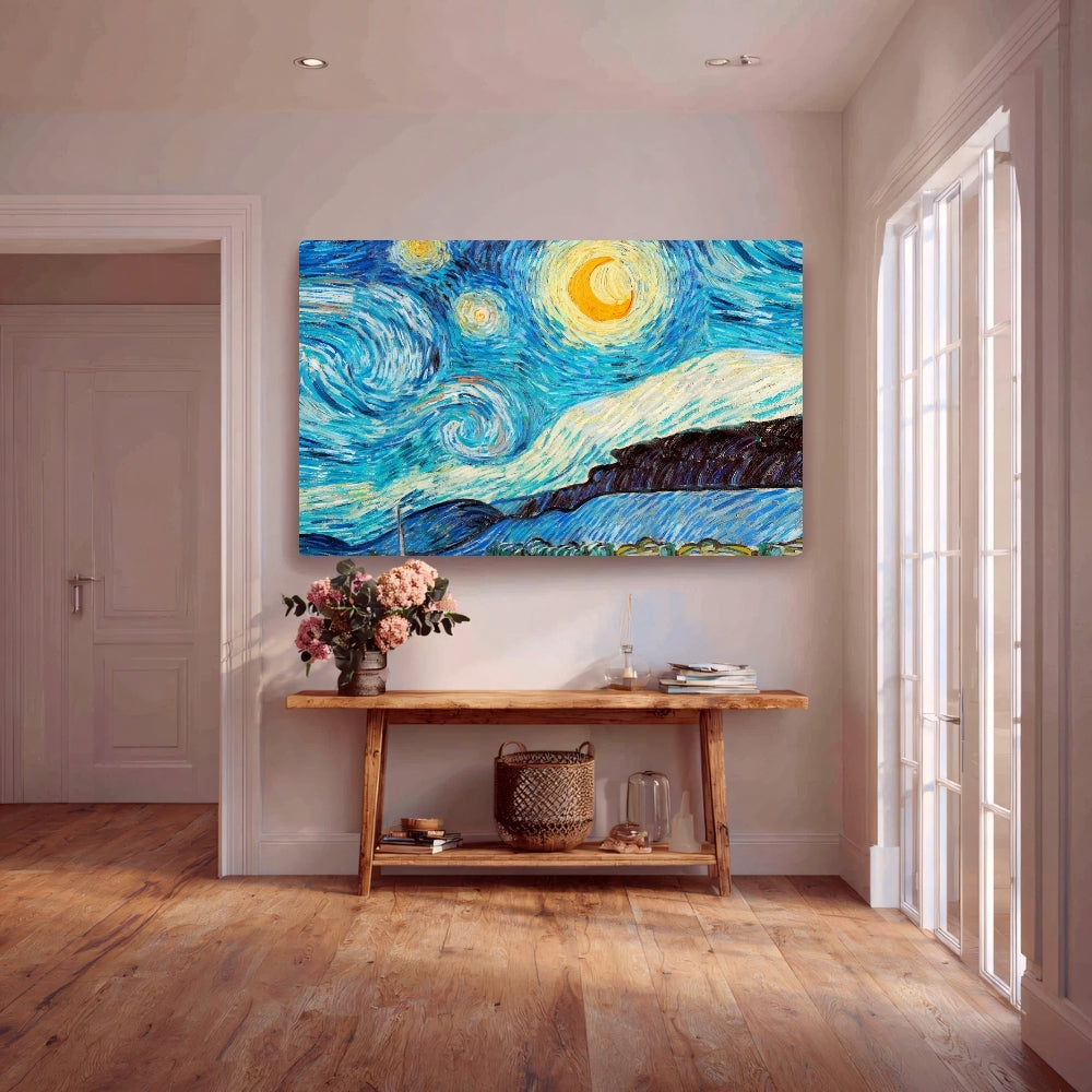 Van Gogh’s iconic Starry Night Canvas Painting Framed Wall Art