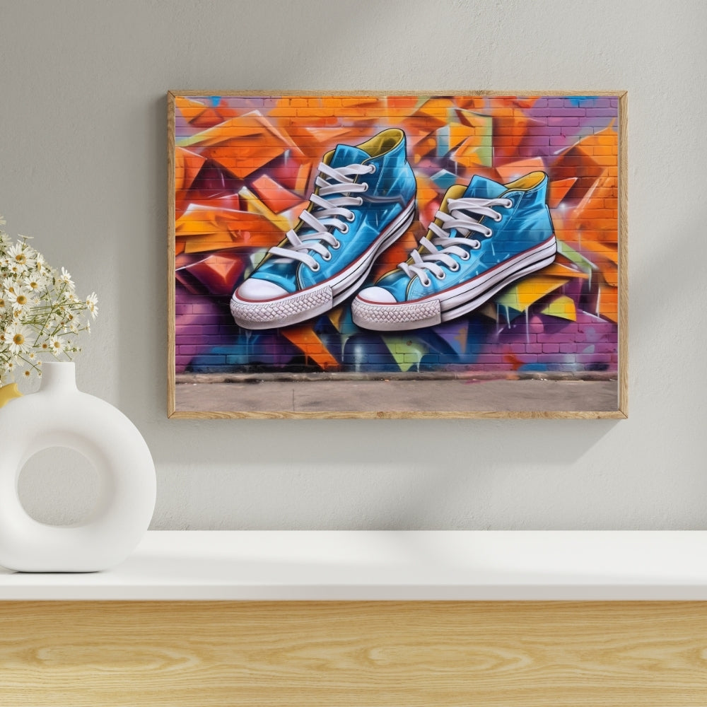 Urban Kicks Canvas Painting Framed Wall Art