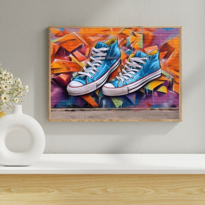 Urban Kicks Canvas Painting Framed Wall Art
