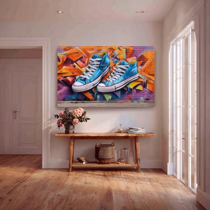 Urban Kicks Canvas Painting Framed Wall Art