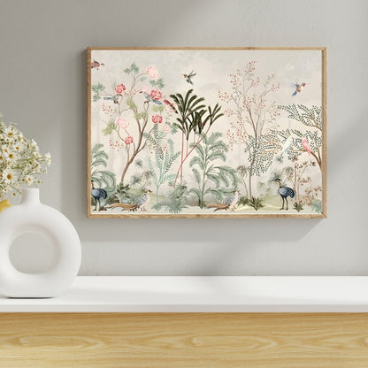 Enchanted Garden Canvas Painting Framed Wall Art