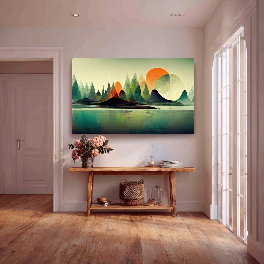 Mystic Horizons Canvas Painting Framed Wall Art