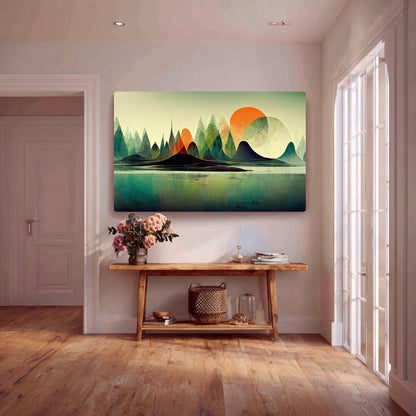 Mystic Horizons Canvas Painting Framed Wall Art