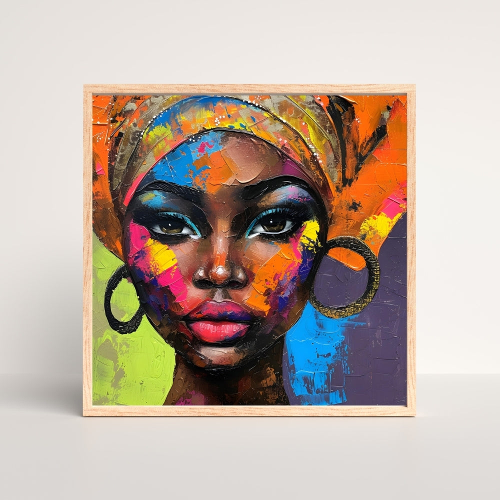 Color Queen Painted Majesty Canvas Painting Framed Wall Art