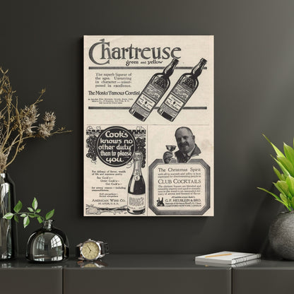 Spirit of Class Vintage Pour Canvas Painting Framed Wall Art