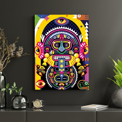 Face of Power Canvas Painting Framed Wall Art