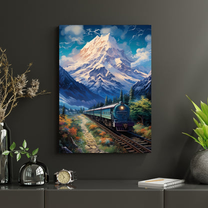Path Through the Himalayas Canvas Painting Framed Wall Art