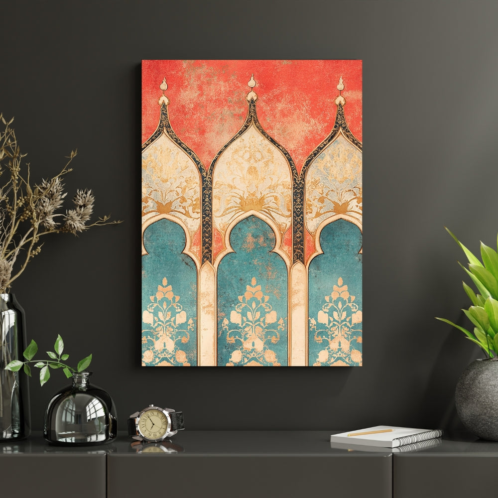 Royal Arches Patterns Canvas Painting Framed Wall Art