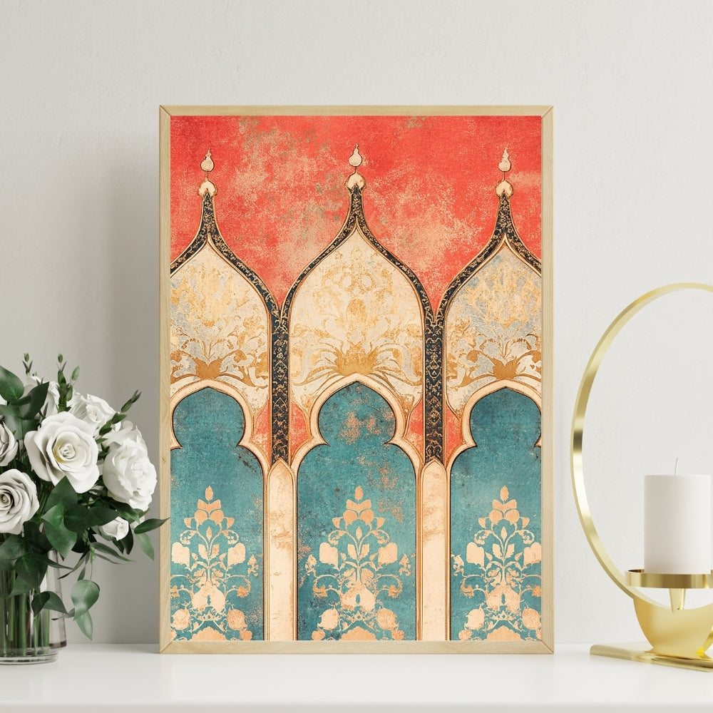 Royal Arches Patterns Canvas Painting Framed Wall Art