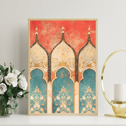 Royal Arches Patterns Canvas Painting Framed Wall Art