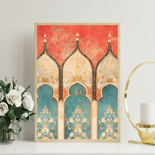 Royal Arches Patterns Canvas Painting Framed Wall Art