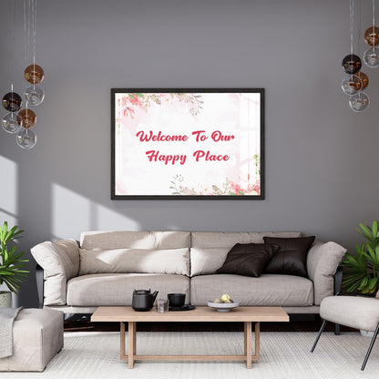 Welcome to Our Home Board Metal Print With or Without Frame Wall Art
