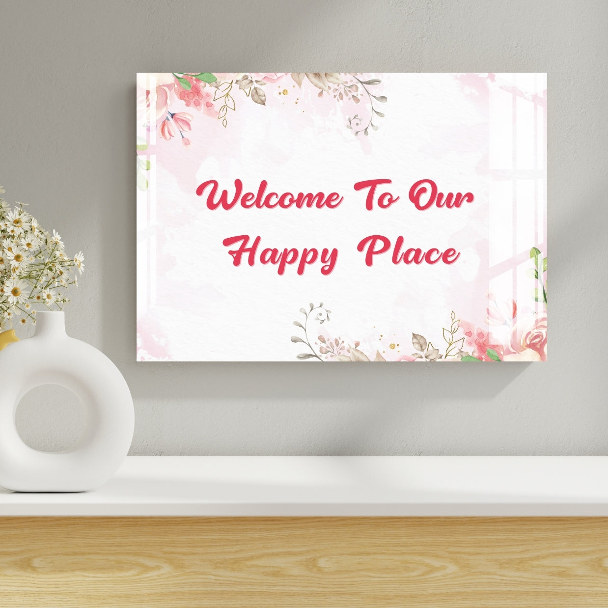 Welcome to Our Home Board Metal Print With or Without Frame Wall Art