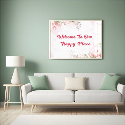 Welcome to Our Home Board Metal Print With or Without Frame Wall Art