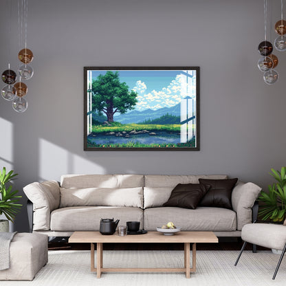 Whispering Meadows Metal Print With or Without Frame Wall Art