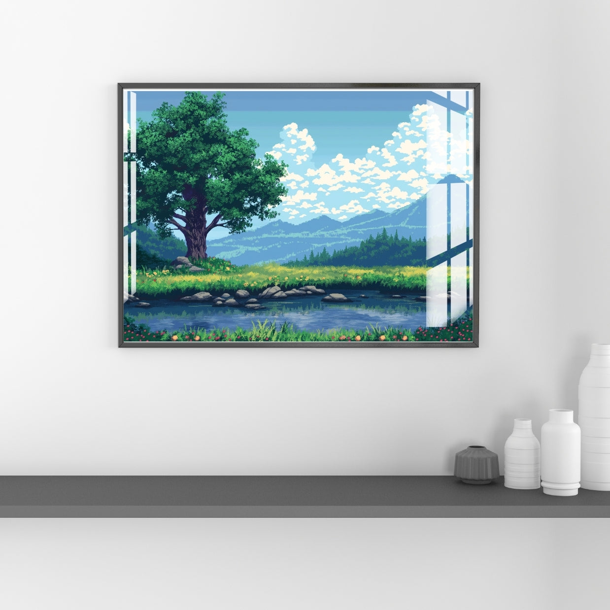 Whispering Meadows Metal Print With or Without Frame Wall Art