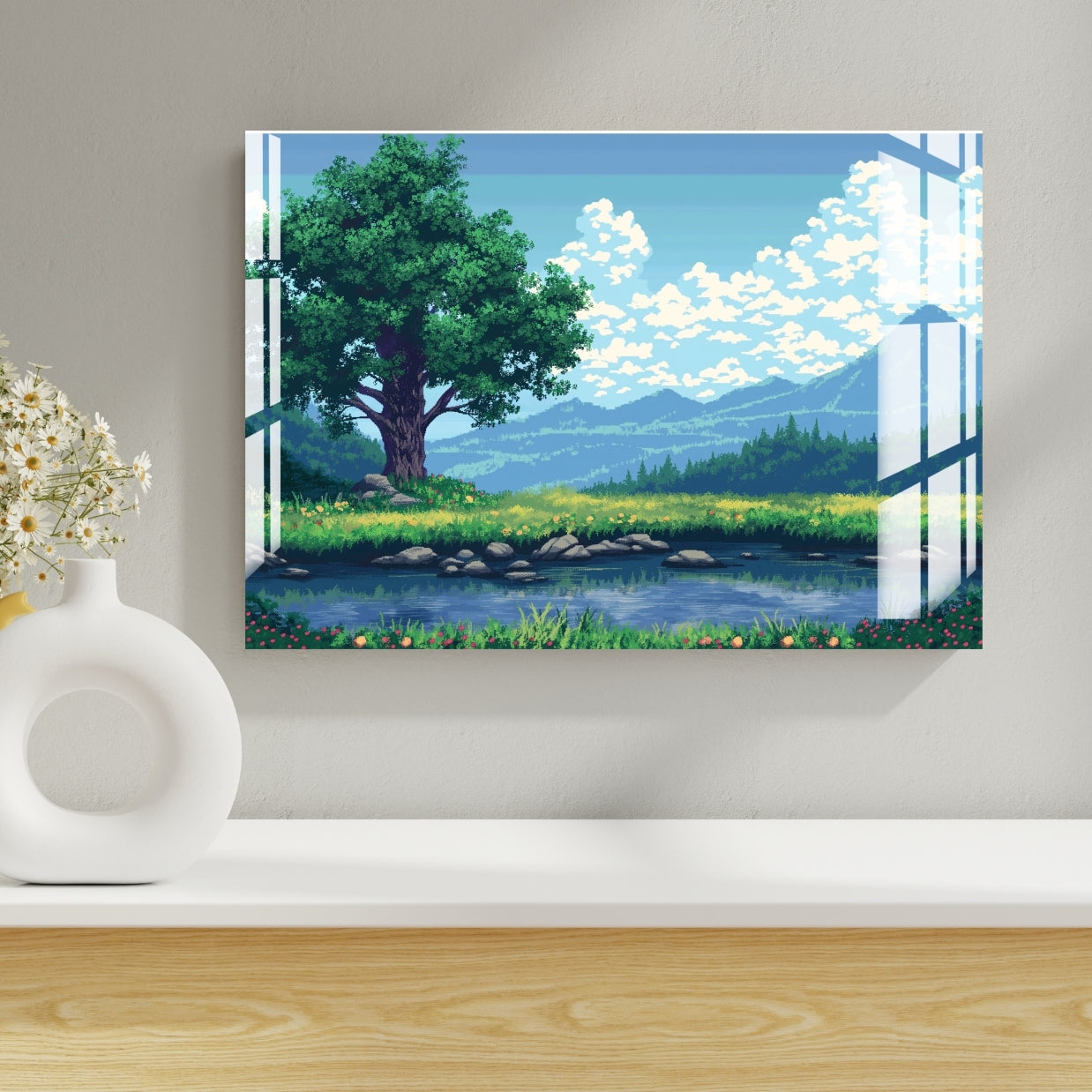 Whispering Meadows Metal Print With or Without Frame Wall Art