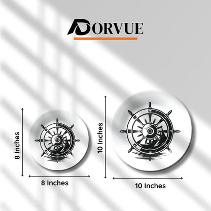 Yacht Steering Wheel Nautical Decorative Wall Plate