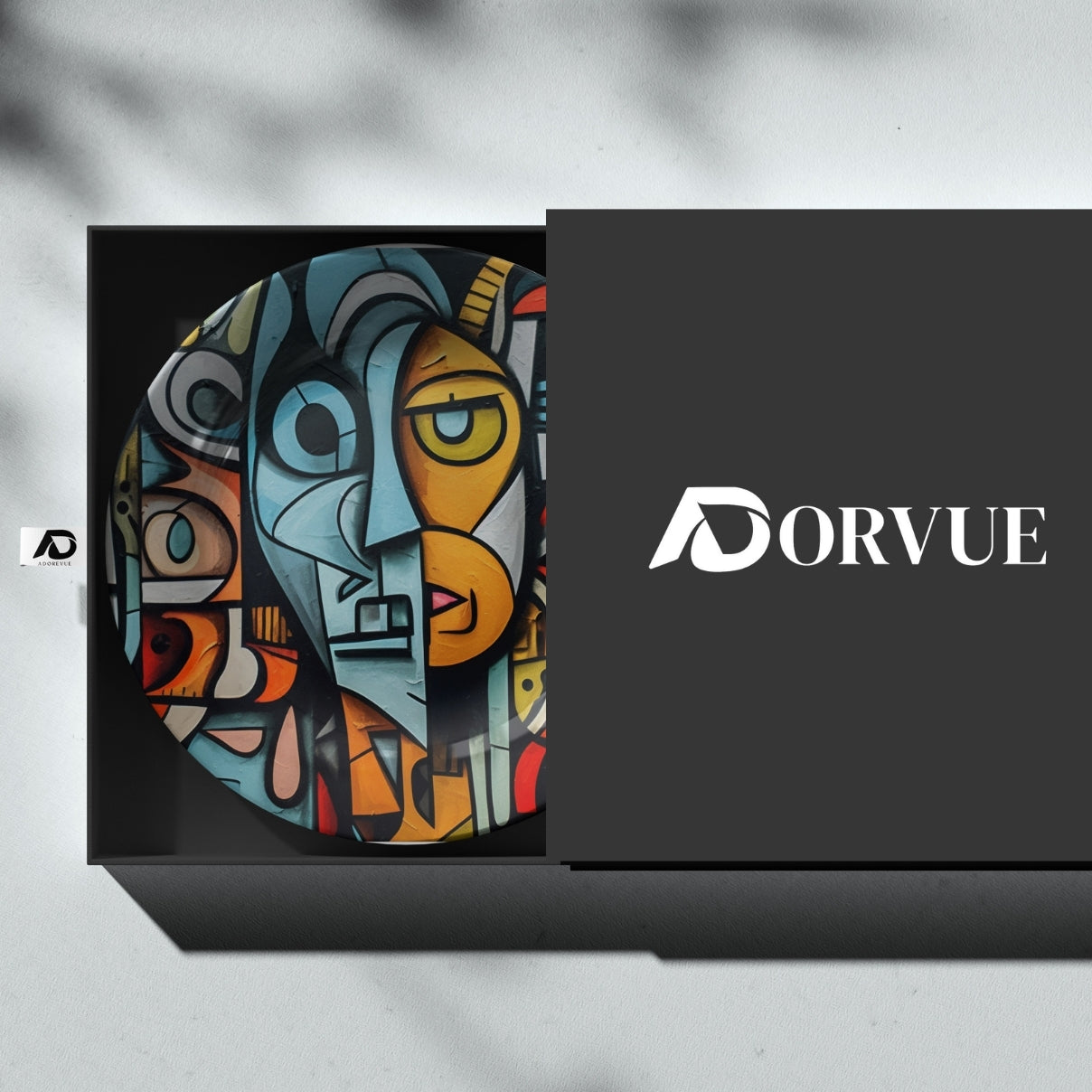 Colorburst Faces Abstract Home Decoration Ceramic Wall Plate