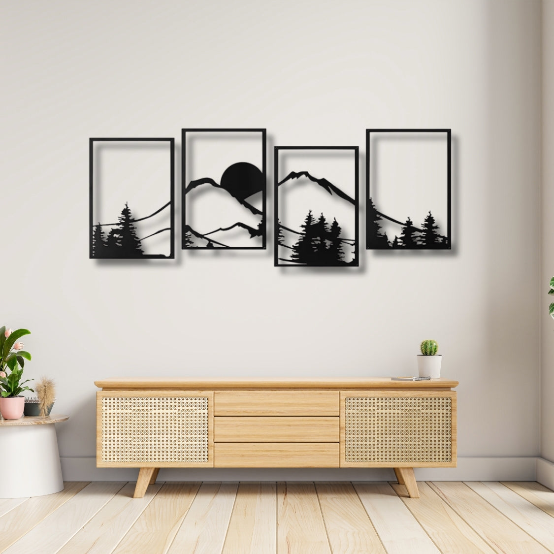 Mountain Horizon Silhouette 3D Acrylic Wall Art