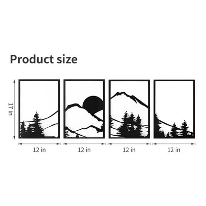 Mountain Horizon Silhouette 3D Acrylic Wall Art