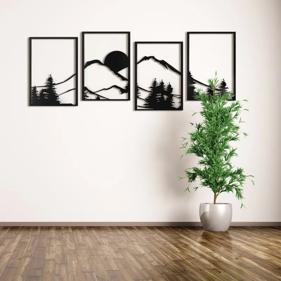 Mountain Horizon Silhouette 3D Acrylic Wall Art
