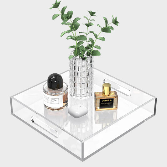 Clear Acrylic Home Decorative Coffee Table Tray 10 Inches