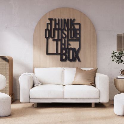 Think Outside The Box Motivational Quote 3D Acrylic Wall Art