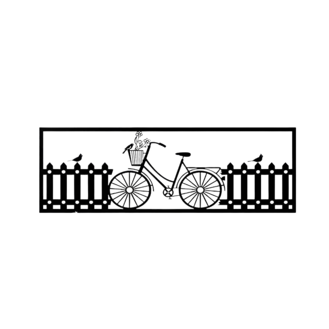 Vintage Ride Flowered Wheels 3D Acrylic Wall Art